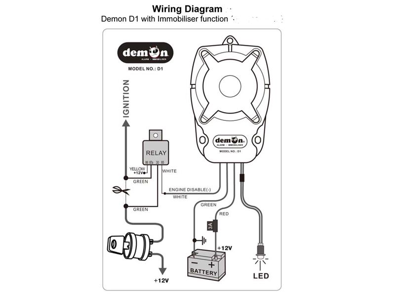 Demon Wiring Diagram with Immobiliser
