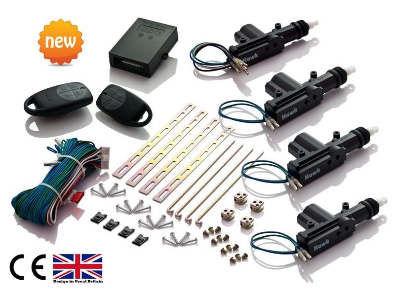 Power Central Locking System for 4 Doors AUXMART Universal Keyless Entry Car Kit with Remote Control Conversion 